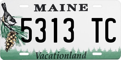 ME license plate 5313TC