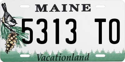 ME license plate 5313TO