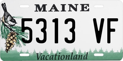 ME license plate 5313VF