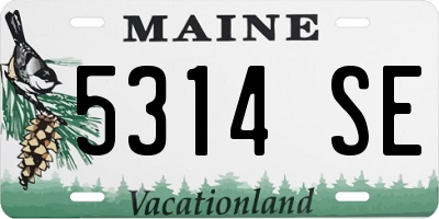 ME license plate 5314SE