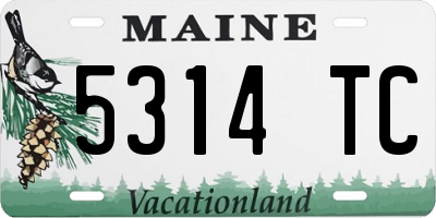 ME license plate 5314TC