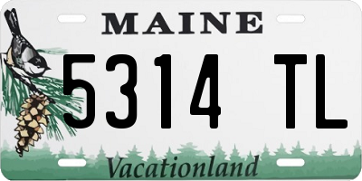 ME license plate 5314TL