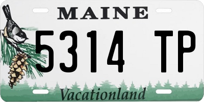 ME license plate 5314TP