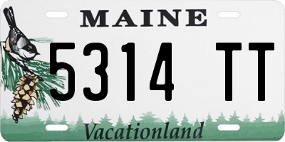 ME license plate 5314TT