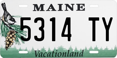 ME license plate 5314TY