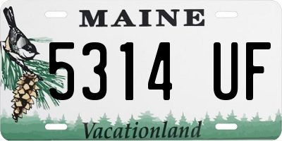 ME license plate 5314UF