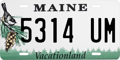 ME license plate 5314UM