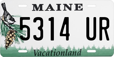 ME license plate 5314UR