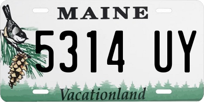 ME license plate 5314UY