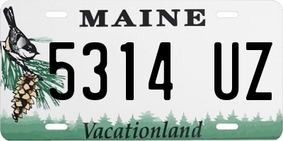 ME license plate 5314UZ