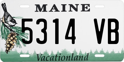 ME license plate 5314VB