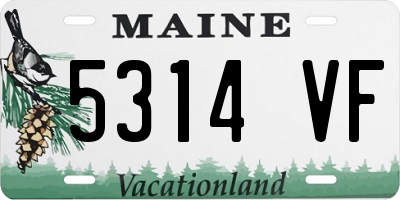 ME license plate 5314VF