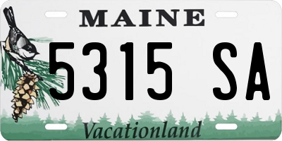 ME license plate 5315SA