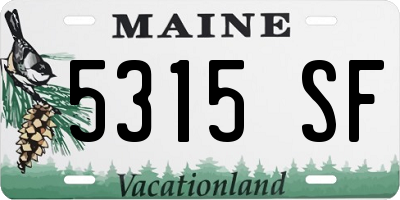 ME license plate 5315SF