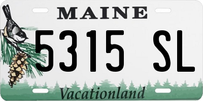 ME license plate 5315SL