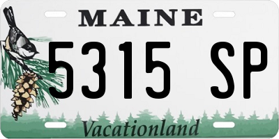 ME license plate 5315SP