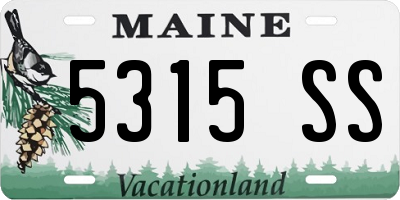 ME license plate 5315SS