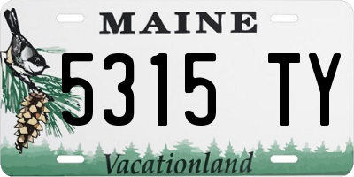ME license plate 5315TY