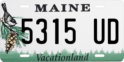ME license plate 5315UD