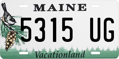 ME license plate 5315UG