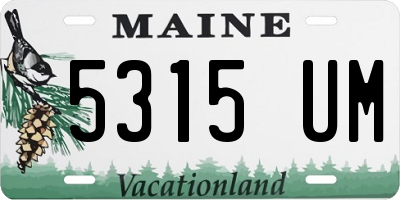 ME license plate 5315UM
