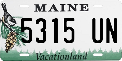 ME license plate 5315UN
