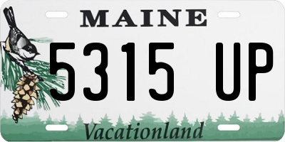 ME license plate 5315UP