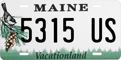 ME license plate 5315US