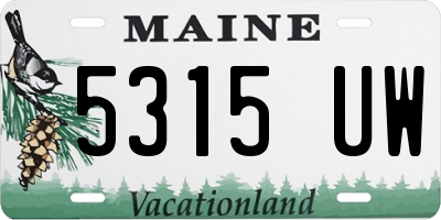 ME license plate 5315UW