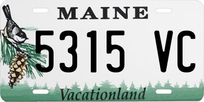 ME license plate 5315VC
