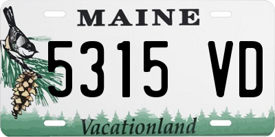 ME license plate 5315VD