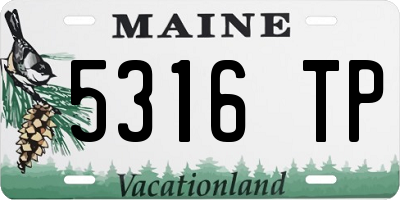 ME license plate 5316TP