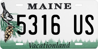 ME license plate 5316US