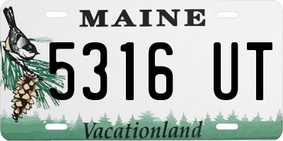 ME license plate 5316UT