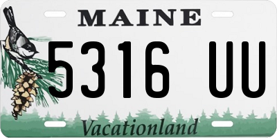 ME license plate 5316UU