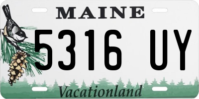 ME license plate 5316UY