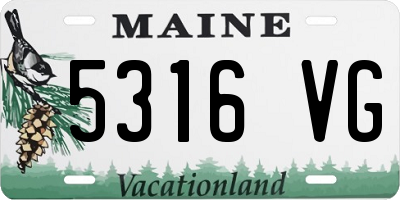 ME license plate 5316VG