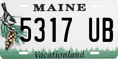 ME license plate 5317UB