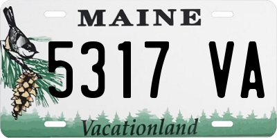 ME license plate 5317VA