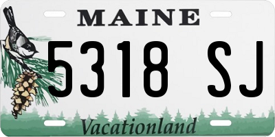 ME license plate 5318SJ