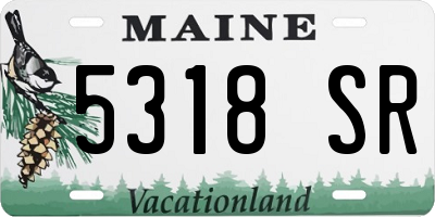 ME license plate 5318SR