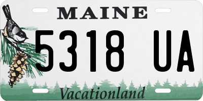 ME license plate 5318UA