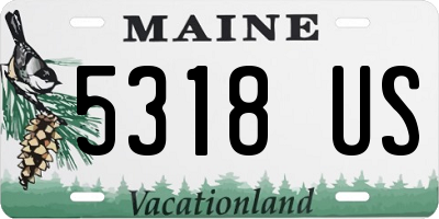ME license plate 5318US