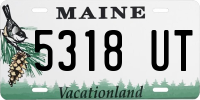 ME license plate 5318UT