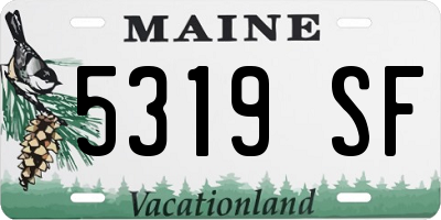 ME license plate 5319SF
