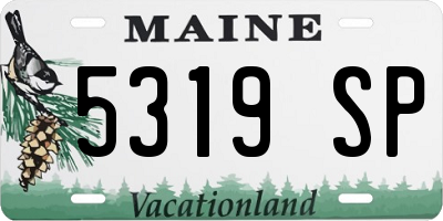 ME license plate 5319SP