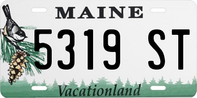 ME license plate 5319ST