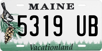 ME license plate 5319UB