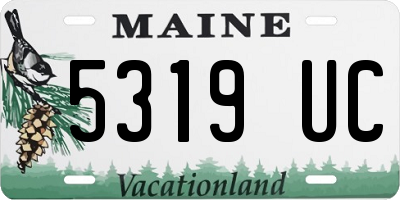 ME license plate 5319UC