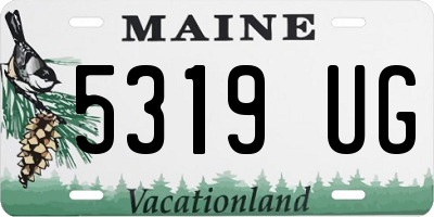 ME license plate 5319UG